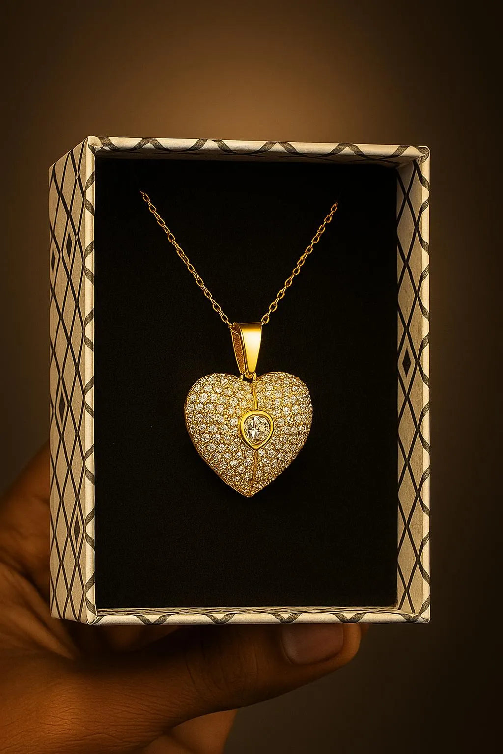 Open Heart Necklace Engrave Name Ayesha & Umar Necklace