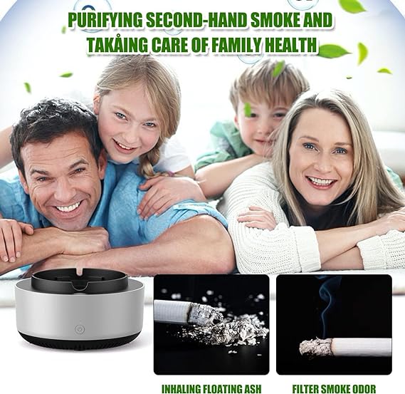 Ashtray With Air Purifier, Ashtray Smokeless | Multipurpose Ashtray With Air Purifier Function (random Colors)
