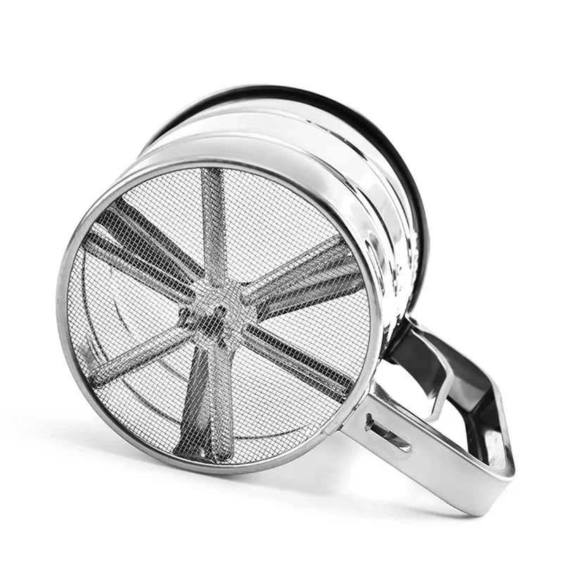 Stainless Steel Flour Sieve Cup Handheld Baking Sifter for Flour, Sugar & Powdered Ingredients