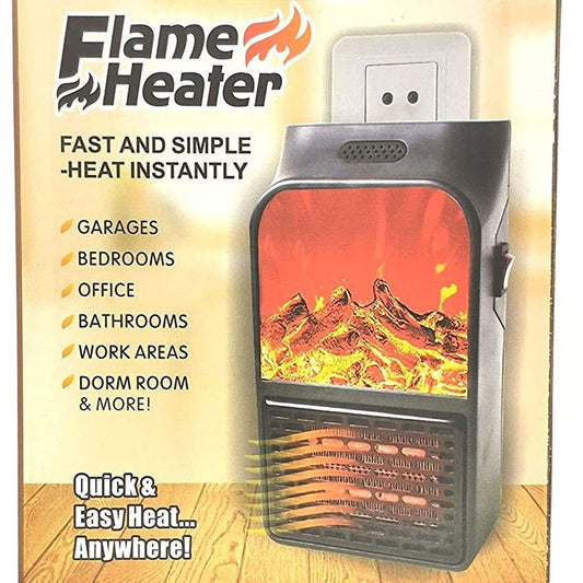 Flame Heater 1000W β Portable Electric Plug-in Room Heater with Flame Effect & Remote Control