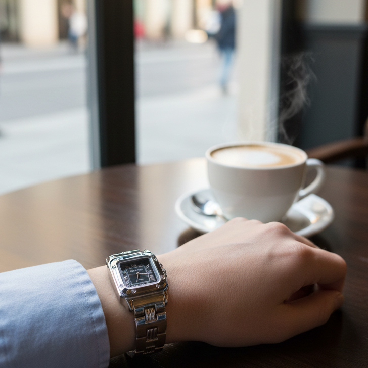 Ladies Waterproof Chain Watch | Golden