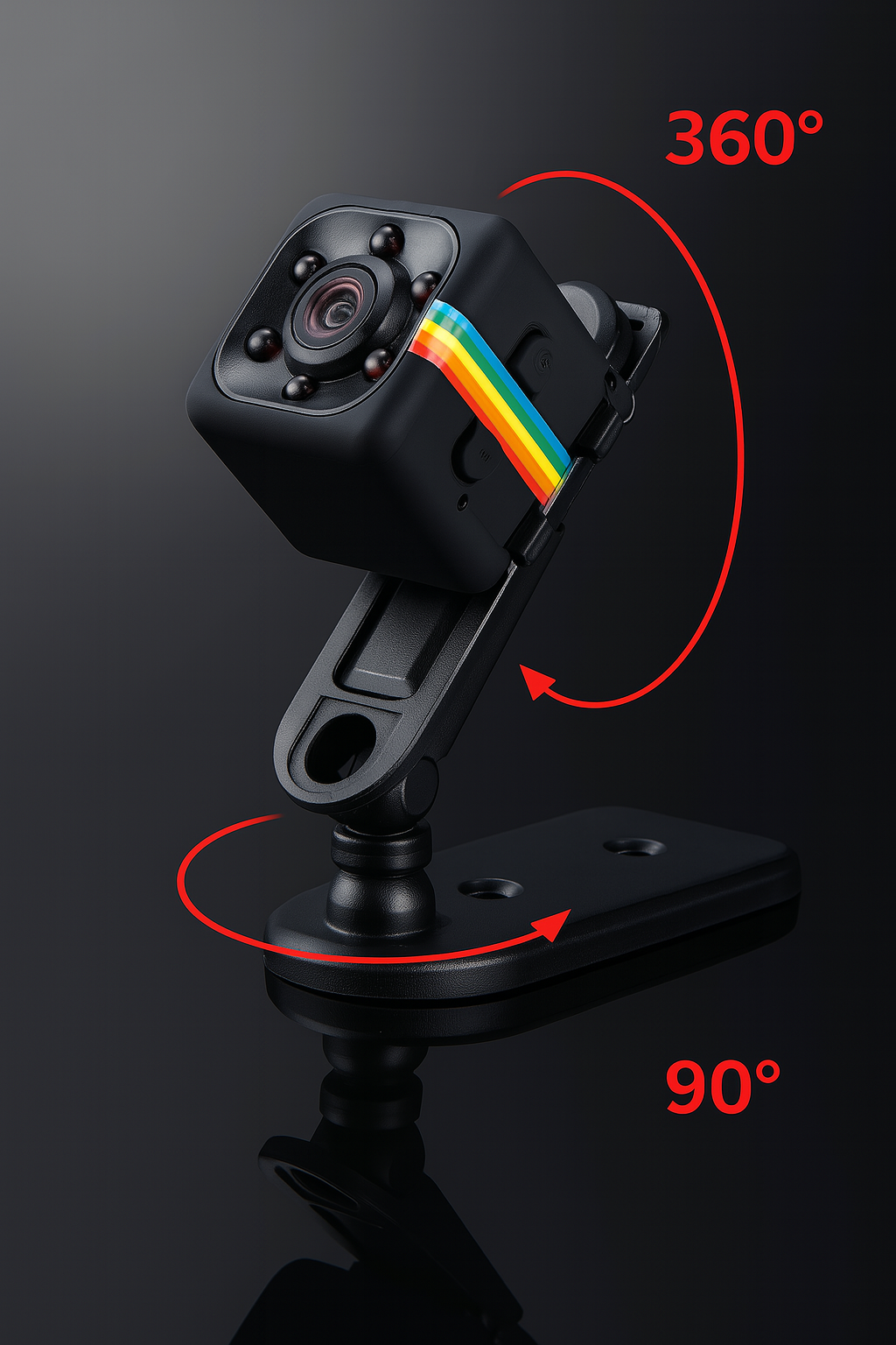 SQ10 Mini Hidden Camera with Night Vision ? HD Recording, Motion Detection & Adjustable Holding Stand
