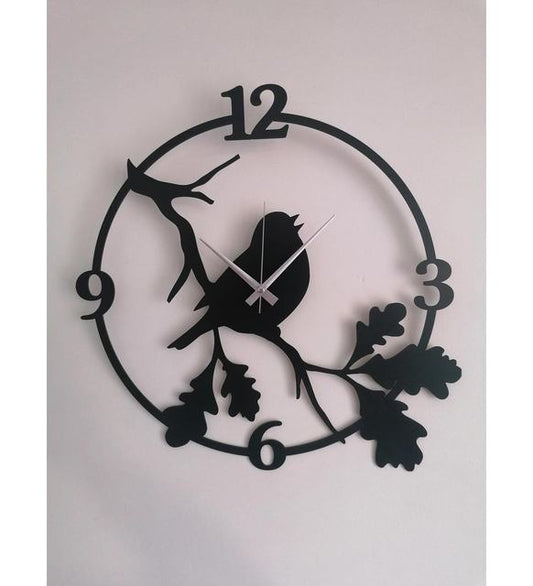 sparrow Decorative 3D Wooden Wall Clock for Living Room Bedroom Office Kitchen etc | MDF Wall Clock