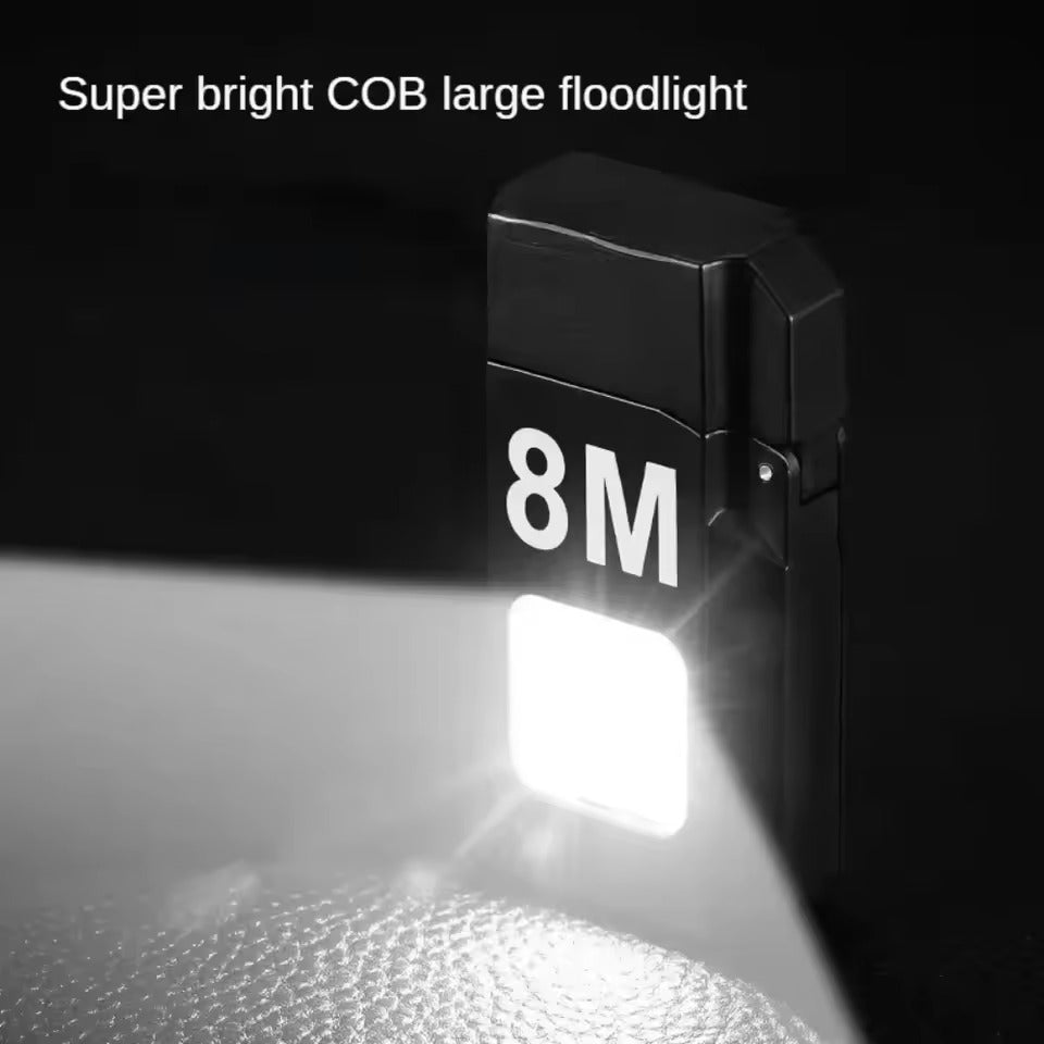 DH-001 COB Led Flashlight With Lighters Dual Arc Pulse Flameless Lighter Type C Rechargeable Lighter Work Light Mini Light Men's Gift | Dual Arc Pulse Flameless Lighter