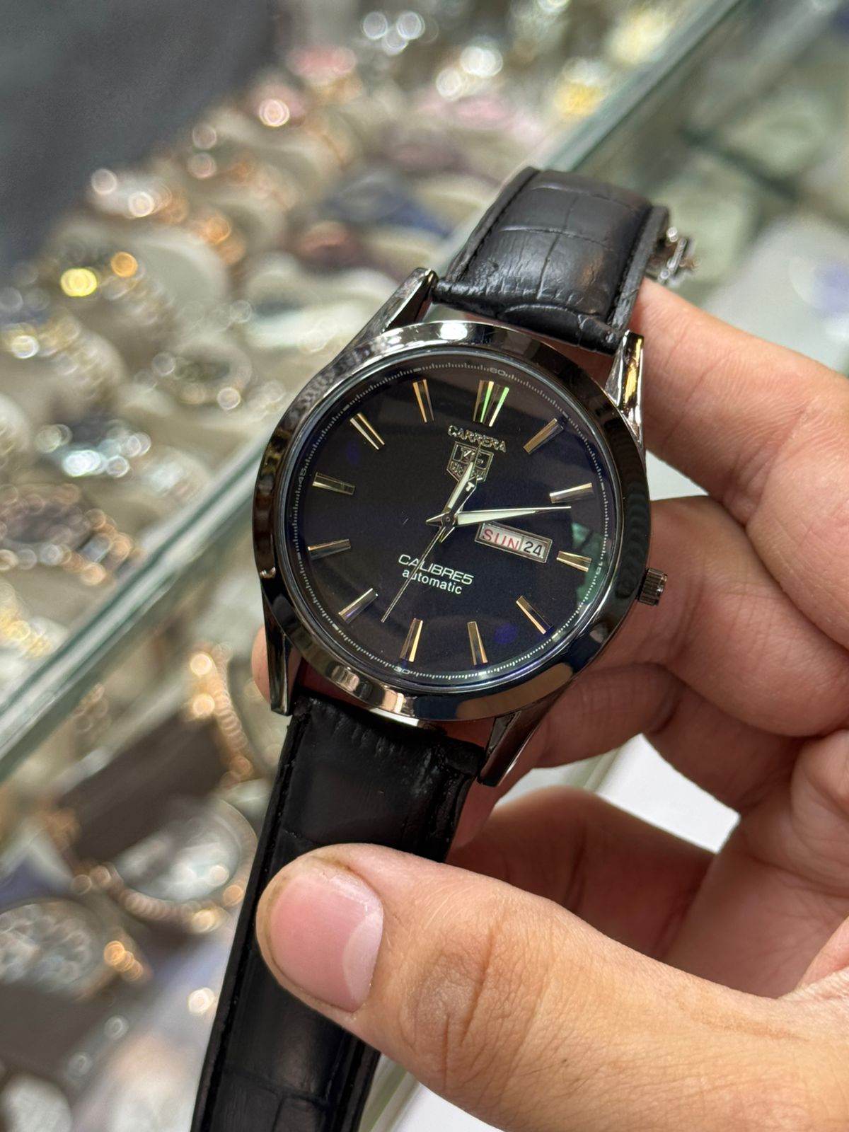 Carrera Calibre 5 - Luxury Swiss Watch With Leather Strap Mens Watch Wrist Watch | Best Quality Men Watch