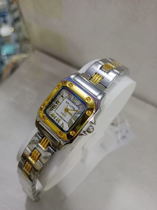 Ladies Waterproof Chain Watch | Golden