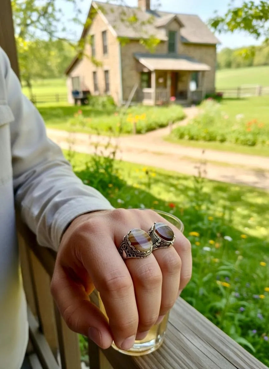 Ottoman Style Silver Plated Men’s Ring | Turkish Vintage Silver Plated Ring for Men | Royal Turkish Pattern Men’s Ring