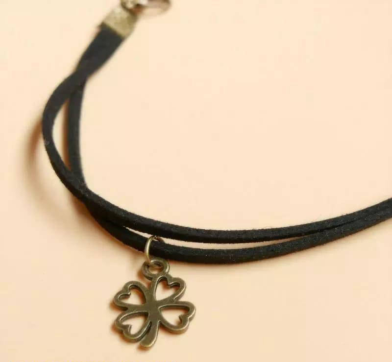 Charm Lucky Leaf Rope Bracelet | Lucky Leaf Charm Rope Bracelet | Fortune Leaf Adjustable Rope Bracelet