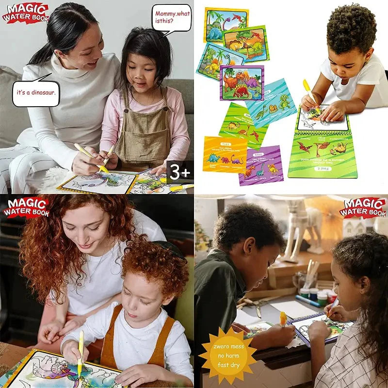 Magical Drawing Books With Pen, Water Reveal Activity Book For Kid  (random Design Books)