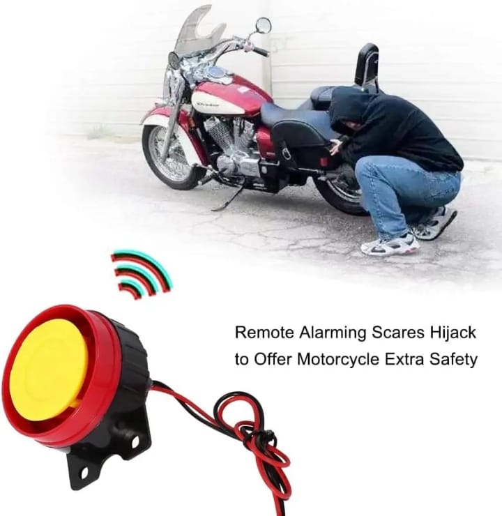 HJG Motorcycle Remote Security Lock Anti Theft Alarm System For Bike Motorcycle Self Start Function for 70cc and cg125 and all bikes