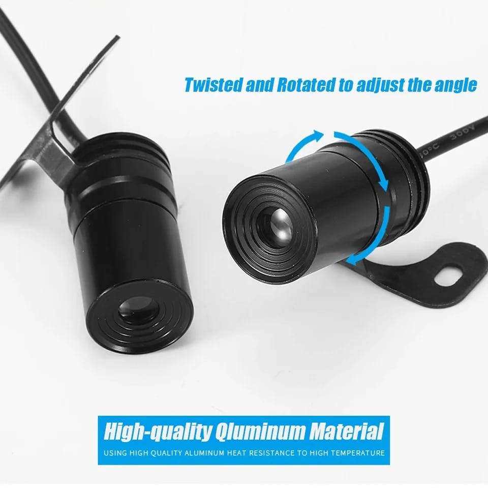 Angel Wing Light Dynamic Projection Lamp Universal Car Rear View Mirror Side Mirror  (2 Pcs) - Blue