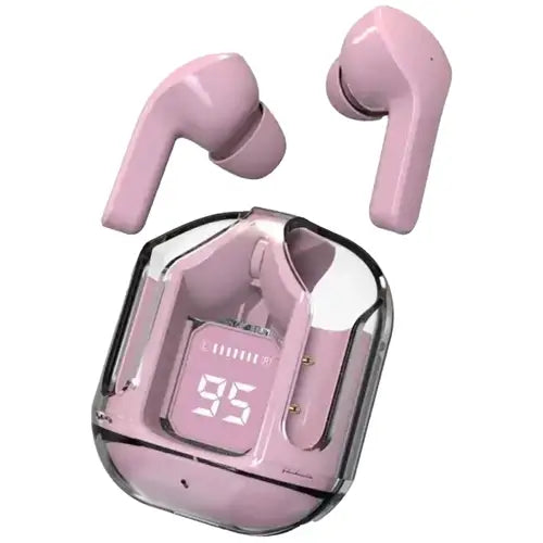 Air31 Earbuds Wireless Crystal Transparent body - with silicone pouch ( random color )