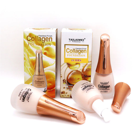 24 Hrs Flawless Finish Collagen Foundation  Long-Lasting Creamy Formula for Smooth, Radiant &amp; Even Skin Tone, 35ml