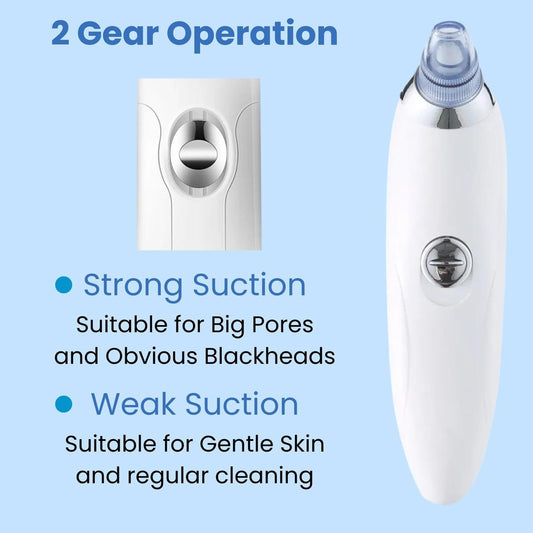 Derma Suction Pore Cleaning Device With Powerful Vacuum Action Gently Removes Dirt, Oil, And Blackheads, Leaving Skin Clean, Smooth, And Refreshed (Cell Operated)