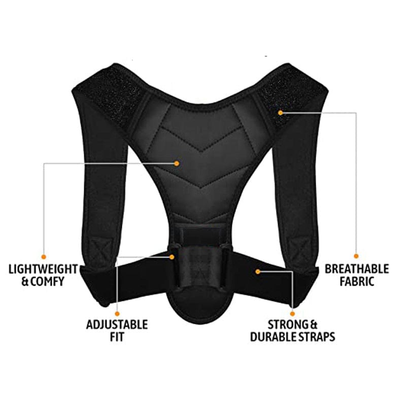 Adjustable Back Posture Corrector for Men & AMP Women  Comfortable & AMP Breathable Support Brace - MEDIUM