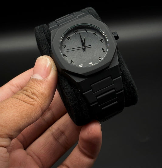 Full BLACK AURA Quartz Watch  Lightweight Design Best Quality Analog Watch For Boys - Watch For Men (Without Box)