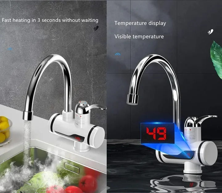 Electric Kitchen Water Heater Tap  Instant Hot Water Faucet | Fast Heating Tankless Faucet