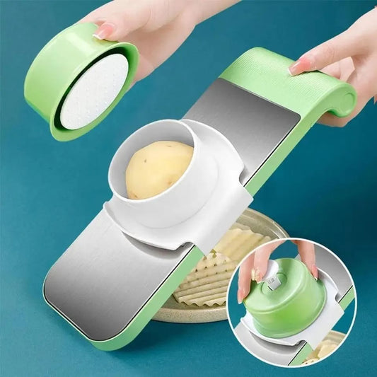 5-in-1 Multi-Functional Vegetable Slicer & Grater – Adjustable Mandolin Cutter