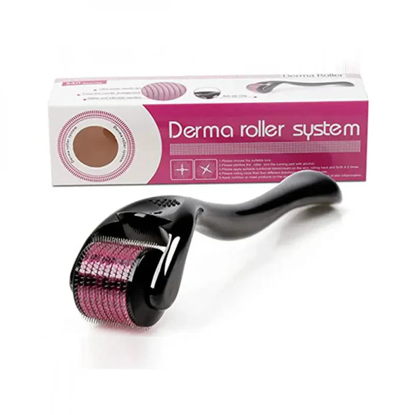 Derma Roller, 0.5mm for Hair and Skin Therap, Micro Needle Derma Roller with 540, Beauty Roller for Anti-aging Skin Repair, Acne Scars Removal and Pores with 540 Titanium Needle for Men and Women