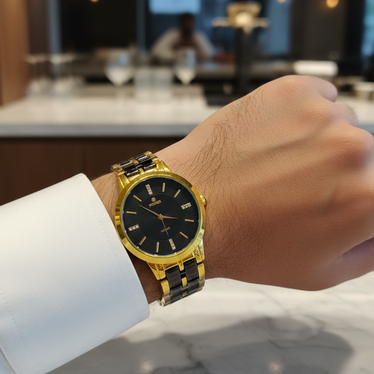 Men’s Chain Waterproof Watch – Stylish Durable Wristwatch with Metal Chain Strap, Fashion Accessory for Daily Wear & Occasions (without box)