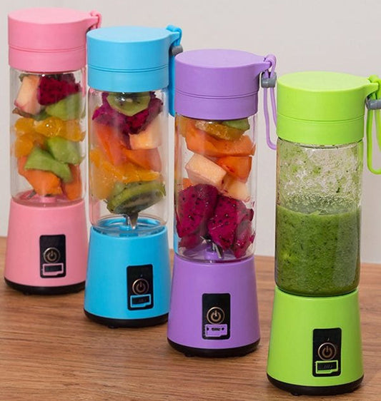 Rechargeable Portable Mini Juicer Blender  6 Blades, 380ml Outdoor Juicing Cup [Random Color] With Box