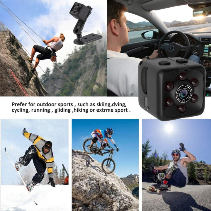 SQ6 Mini Spy Camera HD Portable Security Camera with Night Vision & Two Stand Holders