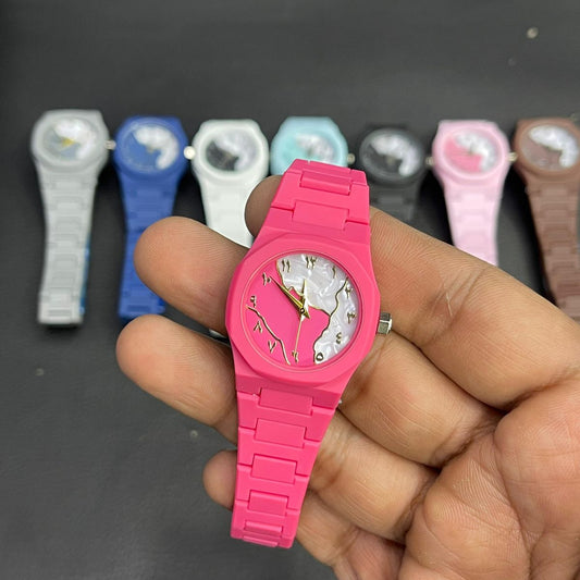 Mini Aura Watch Providing Elegant Design Comfortable Use Stylish Appearance And Everyday Wear - Dark Pink