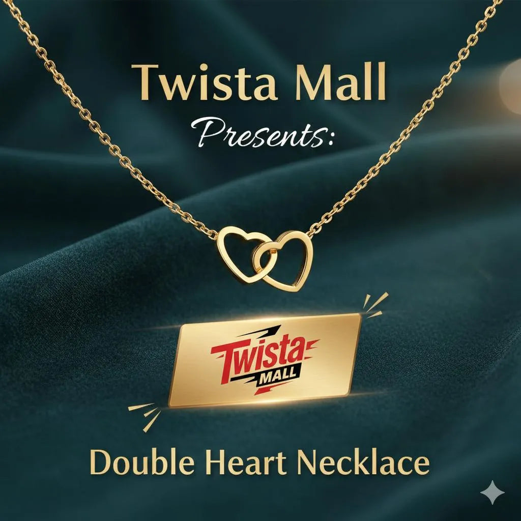 Two Hearts, One Forever Necklace | Double Heart – One Unbreakable Bond | Connected Hearts Love Necklace | Twin Hearts, Endless Love