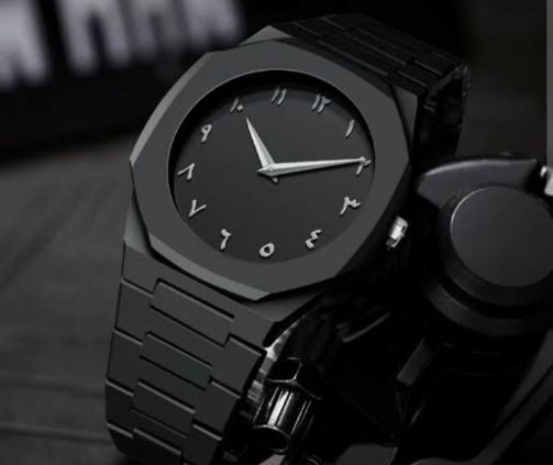 Full BLACK AURA Quartz Watch  Lightweight Design Best Quality Analog Watch For Boys - Watch For Men (Without Box)