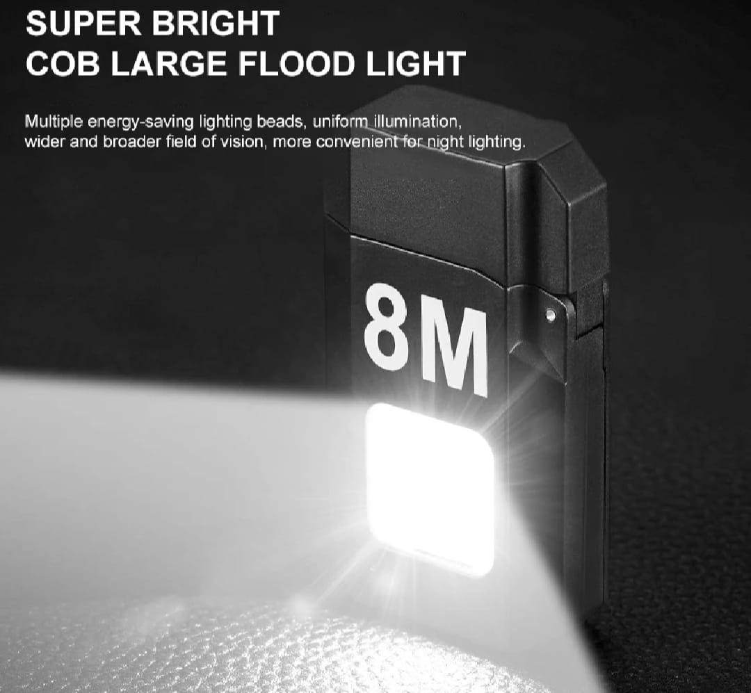 DH-001 COB Led Flashlight With Lighters Dual Arc Pulse Flameless Lighter Type C Rechargeable Lighter Work Light Mini Light Men's Gift | Dual Arc Pulse Flameless Lighter