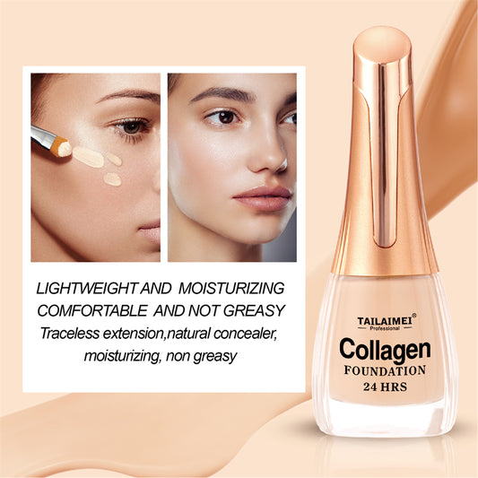 24 Hrs Flawless Finish Collagen Foundation  Long-Lasting Creamy Formula for Smooth, Radiant &amp; Even Skin Tone, 35ml