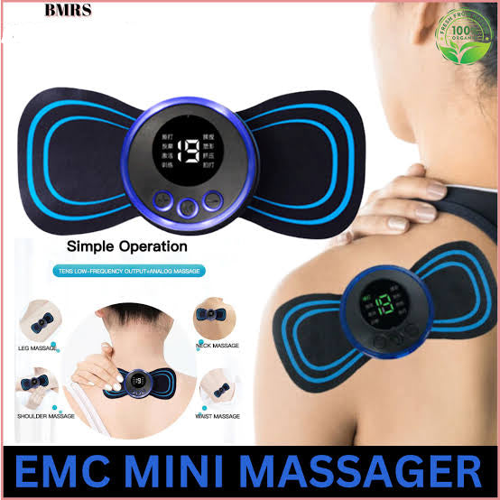 Ems Butterfly Portable Neck Massager | Best Quality Ems Butterfly Massager ? Rechargeable Massager ? Ms Foot Massager Pad Improve Blood Circulation - With Remote