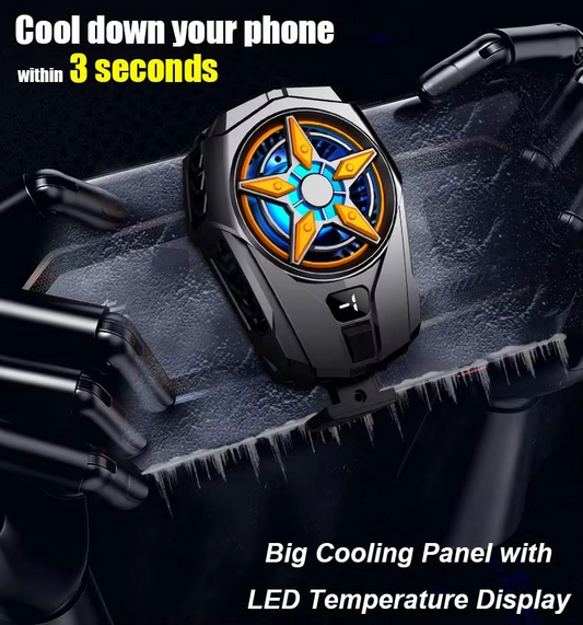 SL09 Practical Phone Cooler Fan, Easy To Carry, Smart Digital Display, Rear Phone Radiator, Fast Cooling ( Random Color )