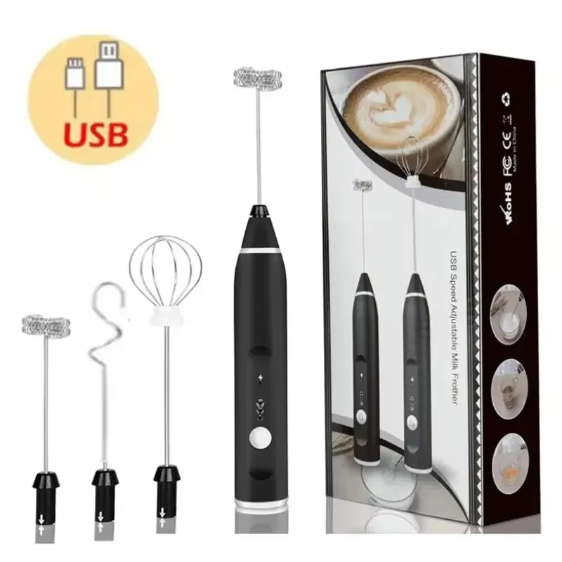 Rechargeable Electric Coffee Mixer Egg Beater Quick Frothing Action