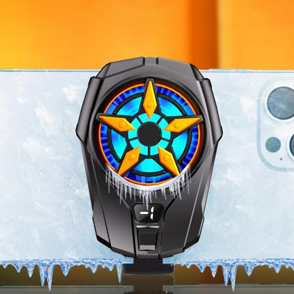 SL09 Practical Phone Cooler Fan, Easy To Carry, Smart Digital Display, Rear Phone Radiator, Fast Cooling ( Random Color )