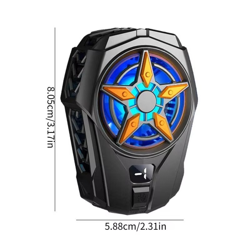 SL09 Practical Phone Cooler Fan, Easy To Carry, Smart Digital Display, Rear Phone Radiator, Fast Cooling ( Random Color )