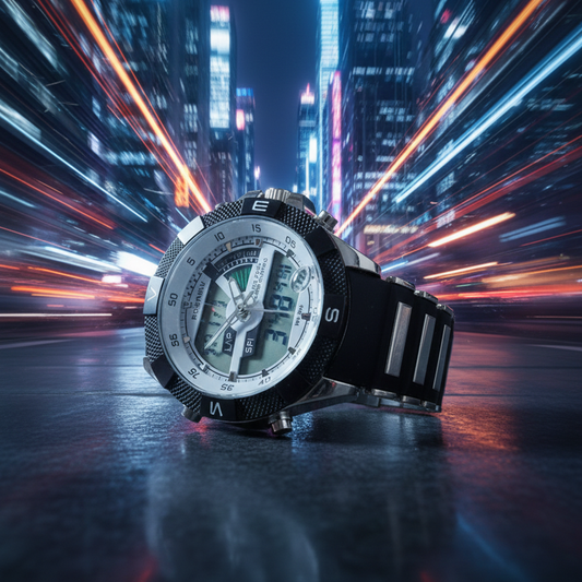 Besnew Men’s Rugged Dual-Time Sport Watch – Analog-Digital Chronograph with Silicone Strap