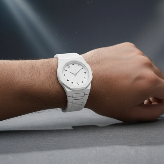 Full White Aura Watch Stylish Design Compact Build Perfect Choice For Daily Use And Fashion Needs (Without Box)