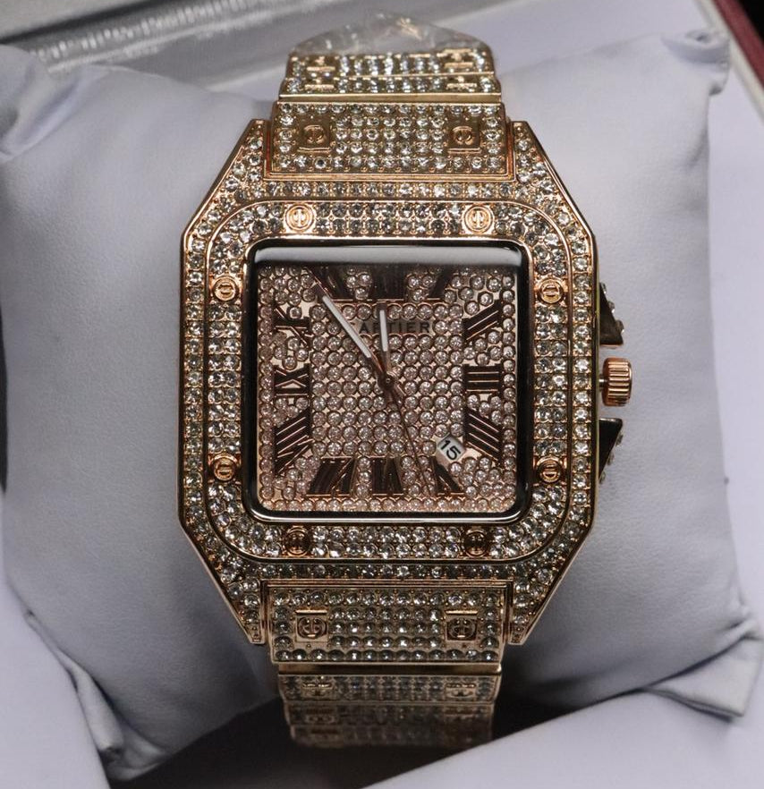 CTR Watch Stone Mens Striking Stone Finish Precision Quartz Comfortable Fit