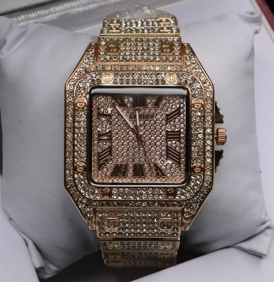 CTR Watch Stone Mens Striking Stone Finish Precision Quartz Comfortable Fit